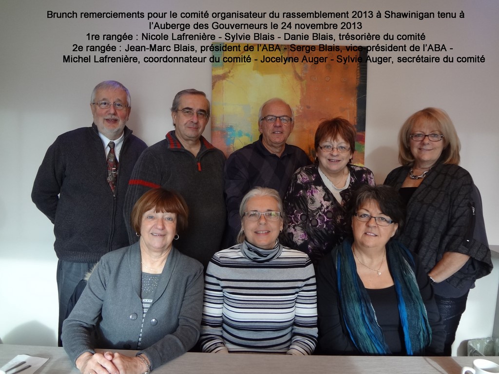 Brunch remerciements pour comité organisateur