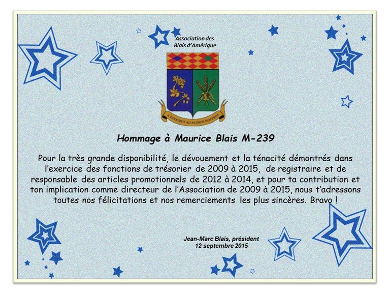 Hommage à Maurice Blais M-239