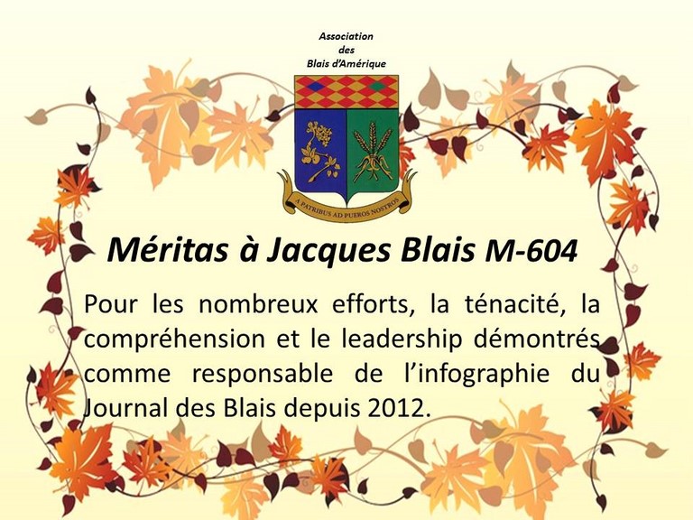 Méritas à Jacques Blais M-604